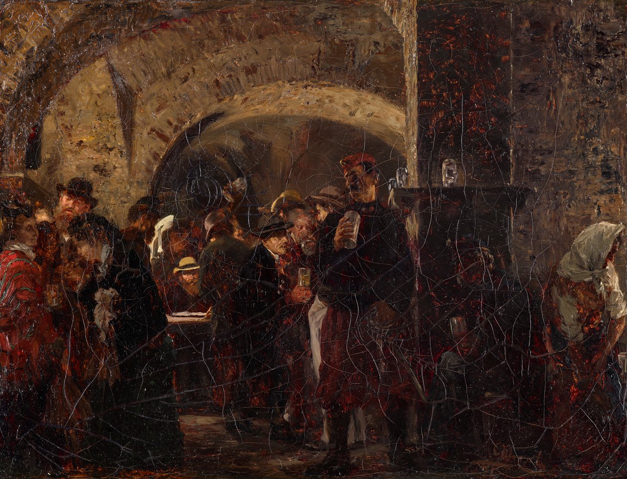 Esterházykeller i Wien af Adolph Menzel