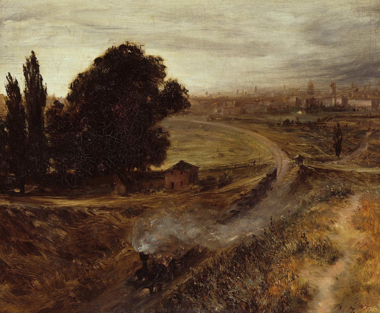 Berlin-Potsdamer Bahn af Adolph Menzel