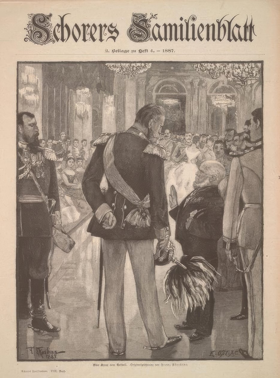 En scene fra hofballet af Adolph Menzel