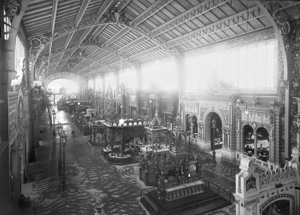 Gallery of the Various Industries, Universal Exhibition, Paris, 1889 af Adolphe Giraudon