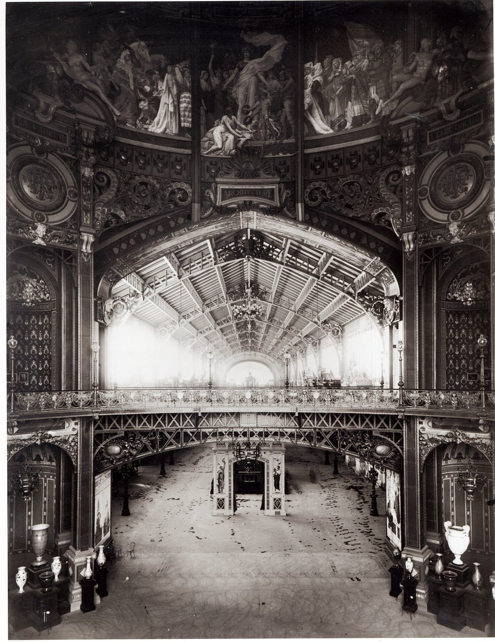 Den centrale kuppel på verdensudstillingen i 1889 i Paris af Adolphe Giraudon