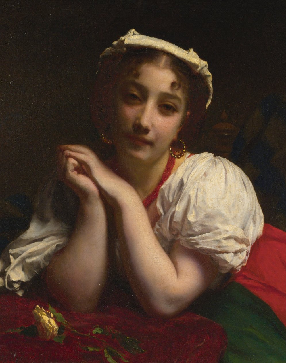 Ung italiensk kvinde af Etienne Adolphe Piot