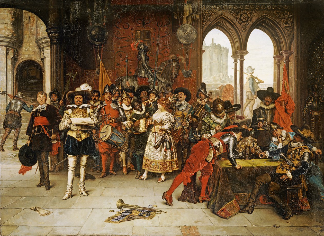 Kongens Musketerer af Adolphe Alexandre Lesrel