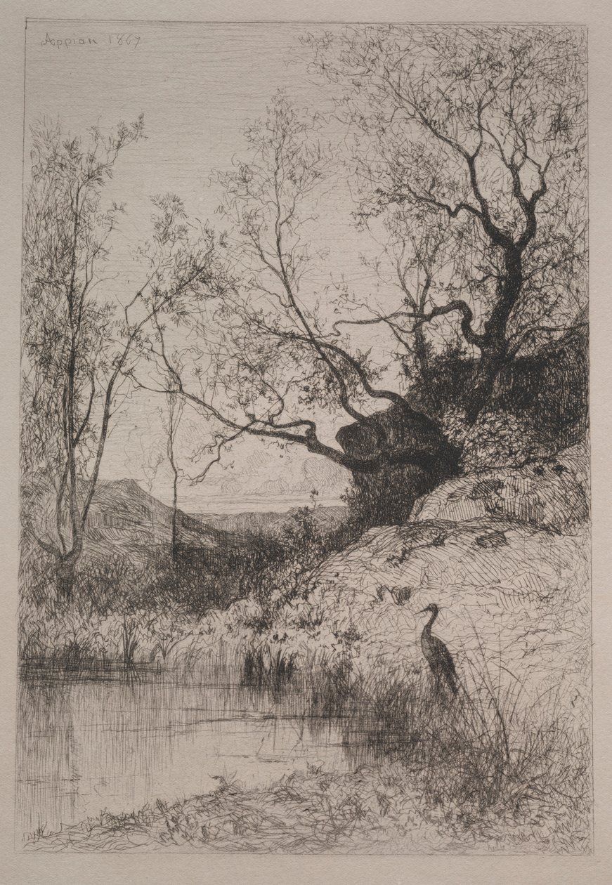 En dam, 1867. af Adolphe Appian