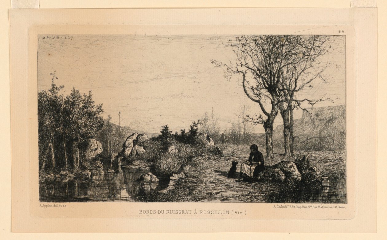 Ruisseau-bredden i Rossillon af Adolphe Appian