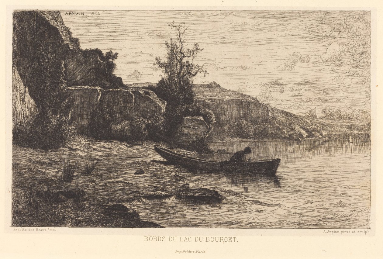 Kanter af Bourget-søen af Adolphe Appian