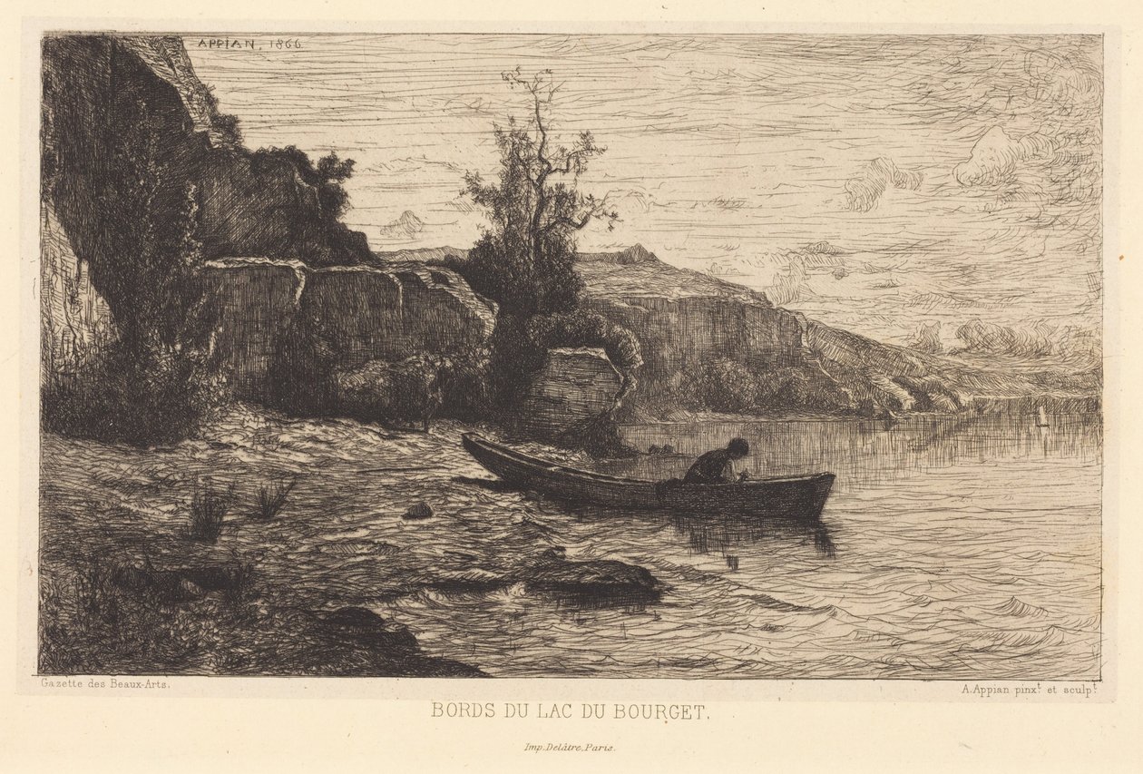 Bredderne ved Bourget-søen af Adolphe Appian
