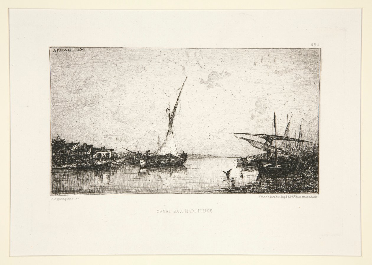 Kanal i Martigues af Adolphe Appian
