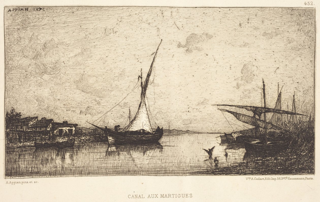 Kanal ved Martigues af Adolphe Appian