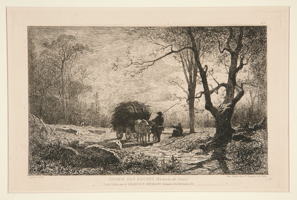 Klippevej nær Creys af Adolphe Appian