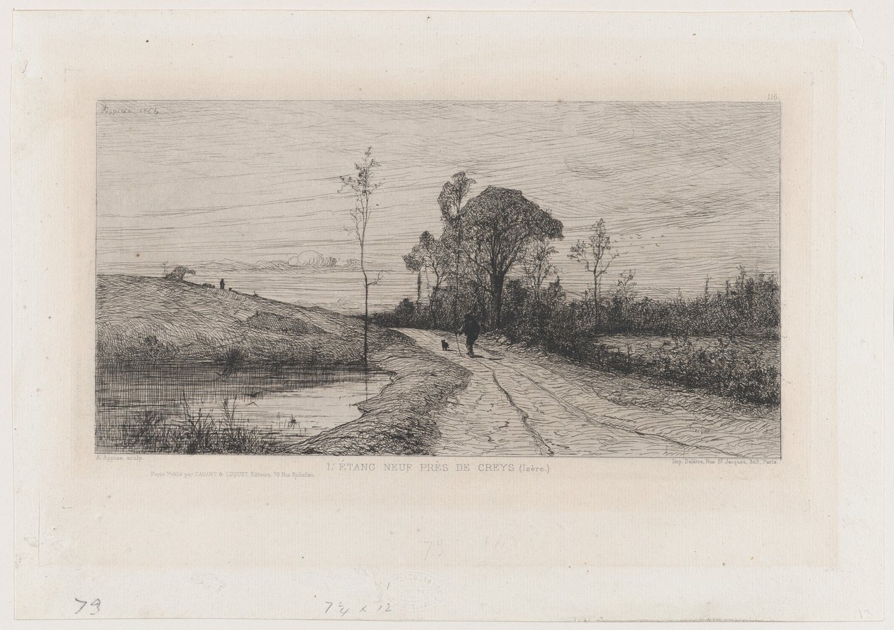 Den nye dam nær Creys (Isère) af Adolphe Appian