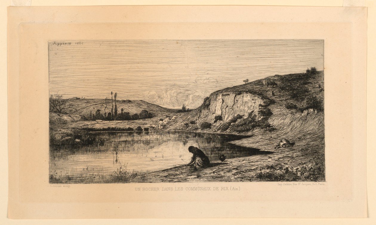 En klippe i kommunerne i Rix (Ain) af Adolphe Appian