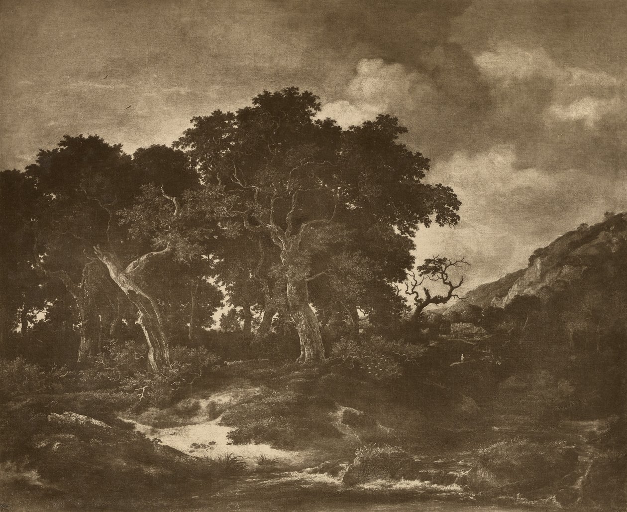 Landskabsmaleri af Ruysdael af Adolphe Braun