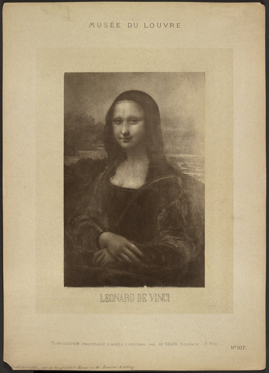 [Mona Lisa af Da Vinci, Louvre-museet] af Adolphe Braun