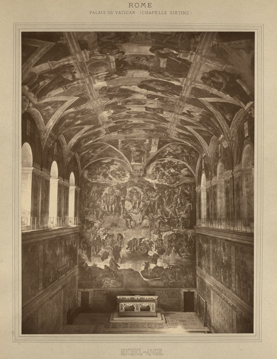 Rom – Vatikanpaladset, Det Sixtinske Kapel – Michelangelo af Adolphe Braun