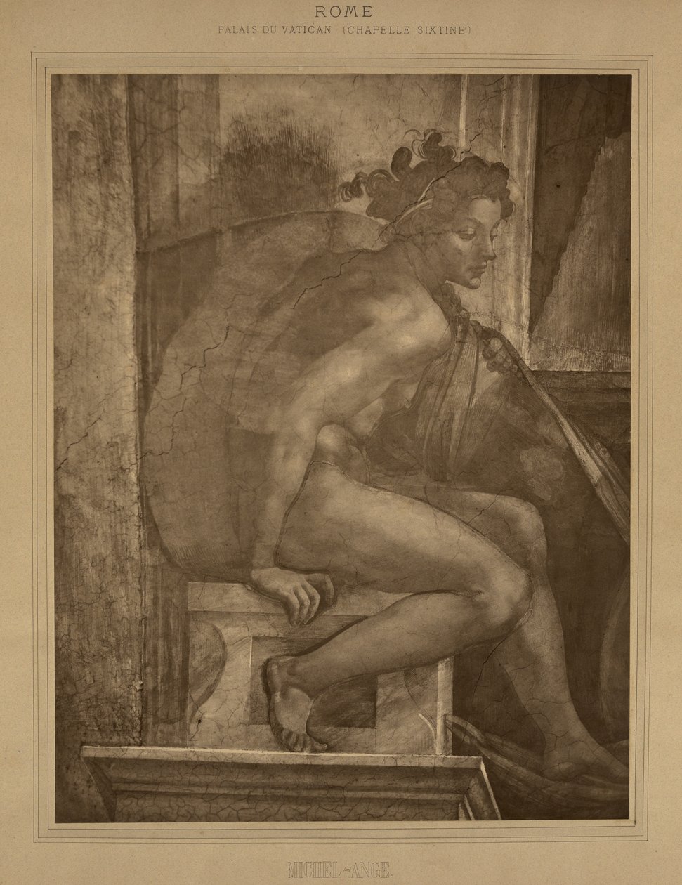 Rom – Vatikanpaladset, Det Sixtinske Kapel, Michelangelo. af Adolphe Braun