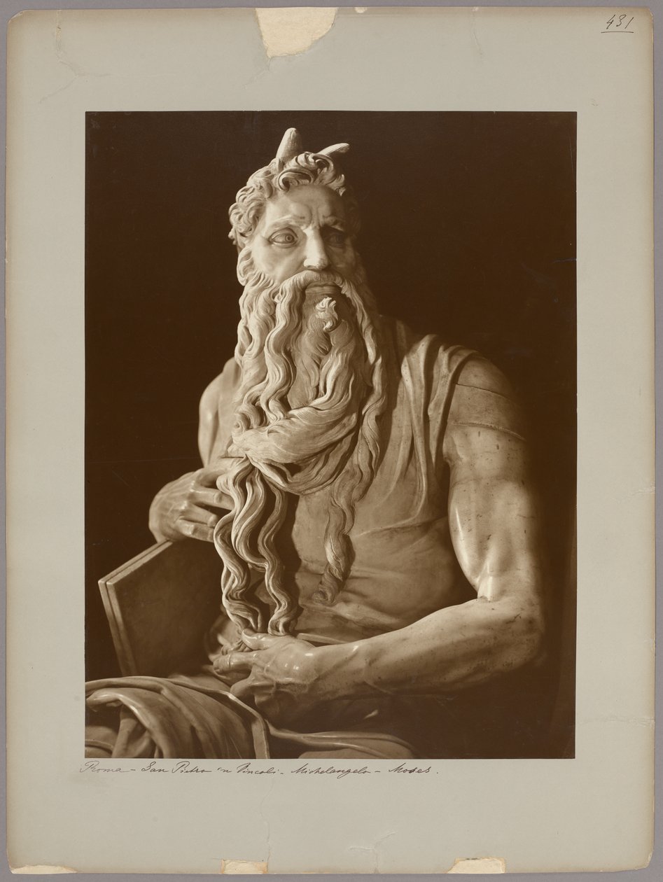 Rom: Detalje af Michelangelos Moses af Adolphe Braun