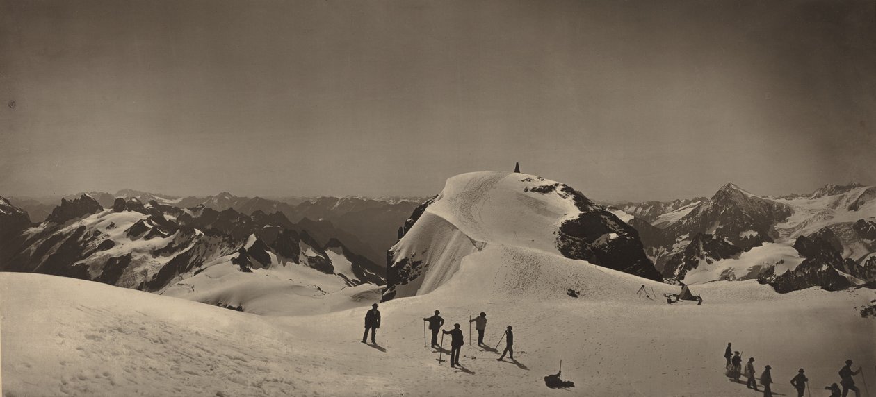 Toppen af Mont Titlis, Schweiz,1866 (foto) af Adolphe Braun