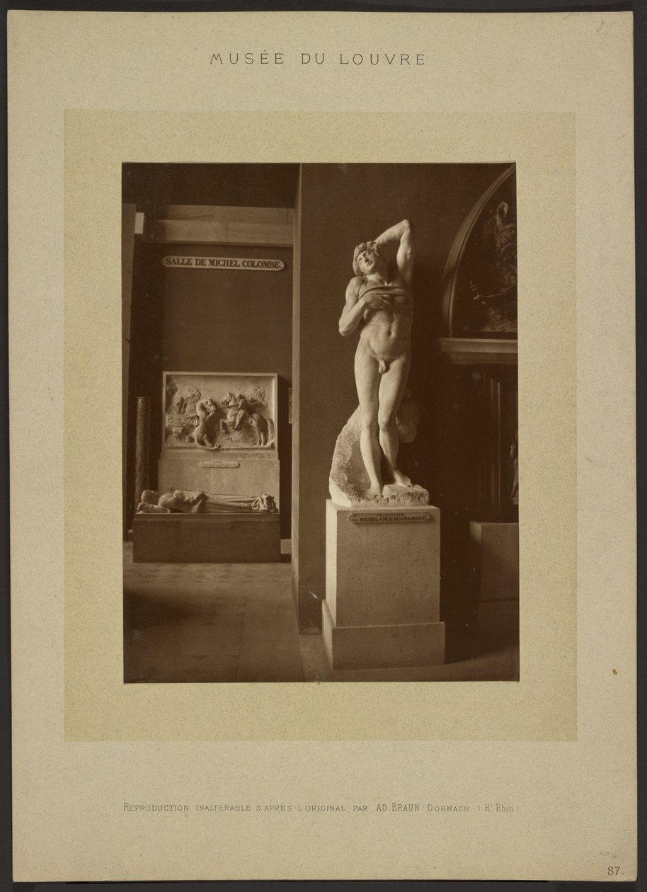[»Den døende slave« af Michelangelo, Musée du Louvre] af Adolphe Braun