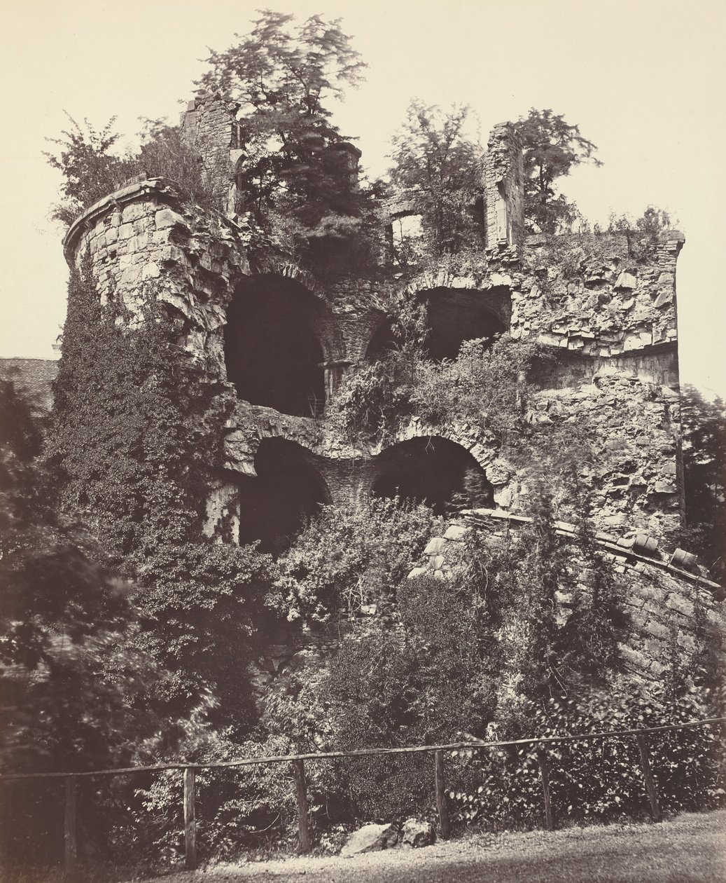Det eksploderede tårn, Heidelberg Slot af Adolphe Braun