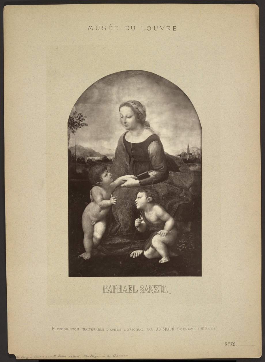 [Jomfruen i haven af Raphael, Musée du Louvre]. af Adolphe Braun