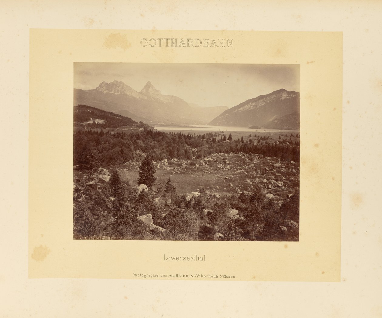 Gotthard-jernbanen: Lowerzerthal af Adolphe Braun and Cie