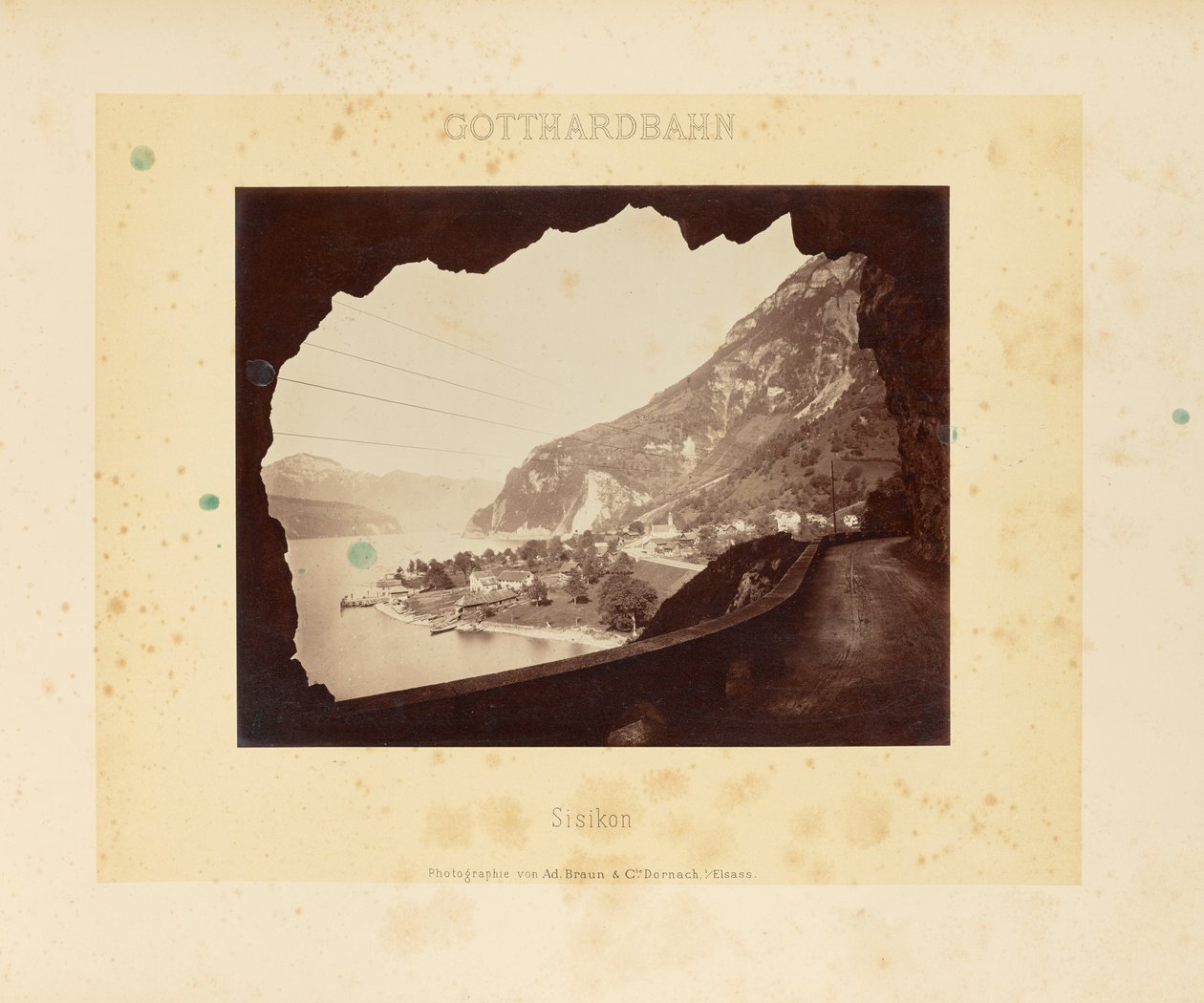 Gotthard-jernbanen: Sisikon af Adolphe Braun and Cie