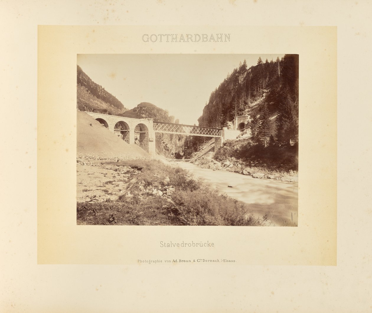 Gotthard-jernbanen: Stalvedro-broen af Adolphe Braun and Cie