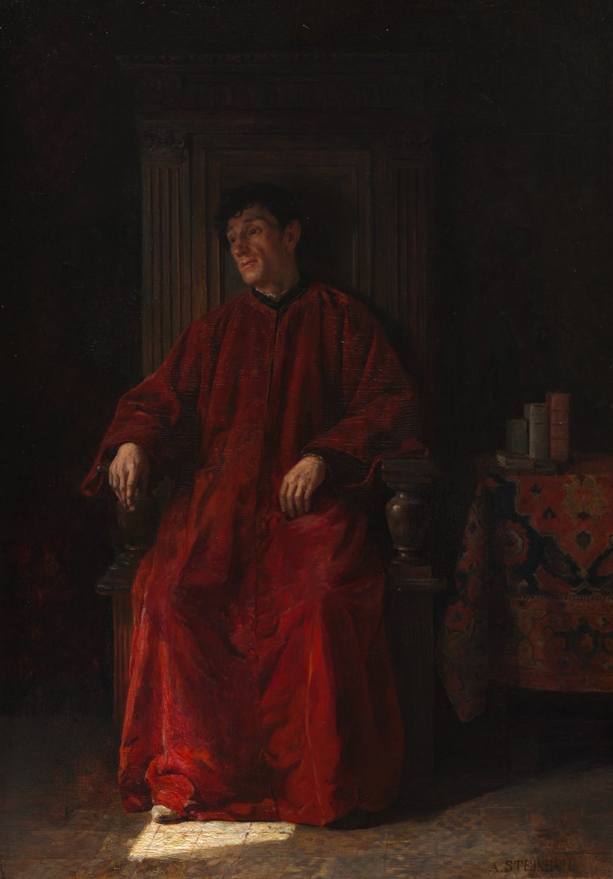 Dommer i rød kappe, ca. 1890 (olie på panel) af Adolphe Charles Edouard Steinheil