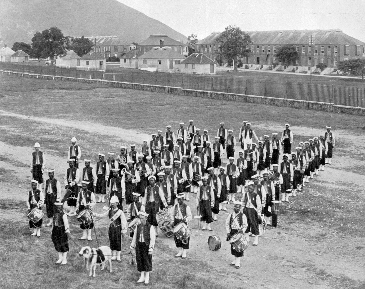 Vestindisk band, Up-Park-Camp, Jamaica, c1905 af Adolphe Duperly and Son