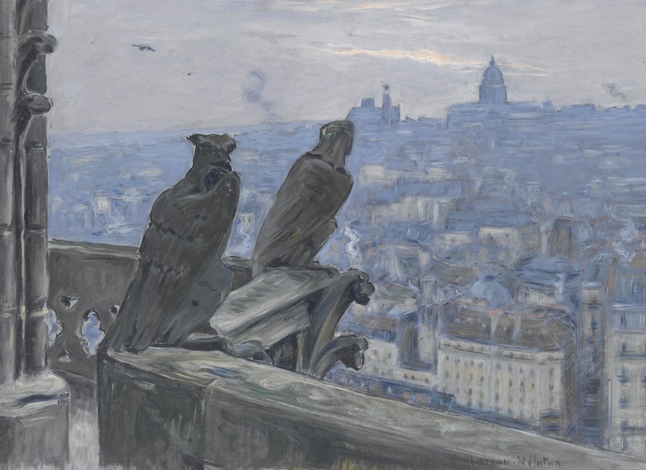 Paris set fra tårnene i Notre Dame, ca. 1900 af Adolphe Étienne Auguste Moreau Nélaton