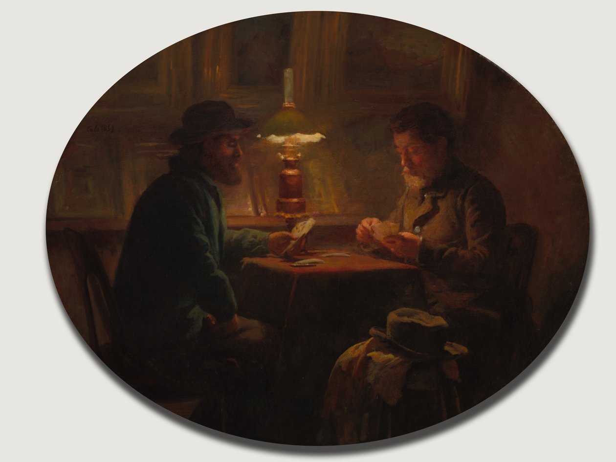Kortspil hos "Fader Martin" af Adolphe Felix Cals