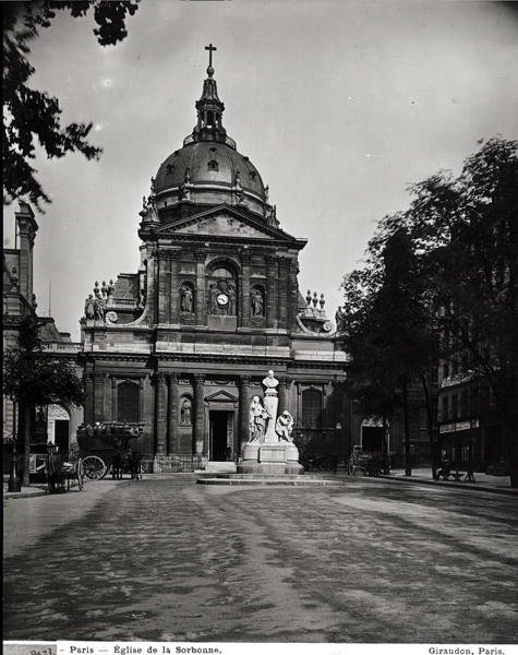 Sorbonne-kirken bygget af Jacques Lemercier (ca. 1585-1654) i 1635-53 af Adolphe Giraudon