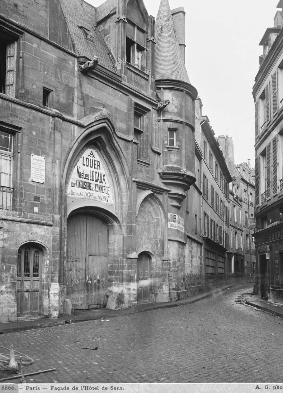 Hotel de Sens, slutningen af det 19. århundrede-begyndelsen af det 20. århundrede (se også 345988) af Adolphe Giraudon