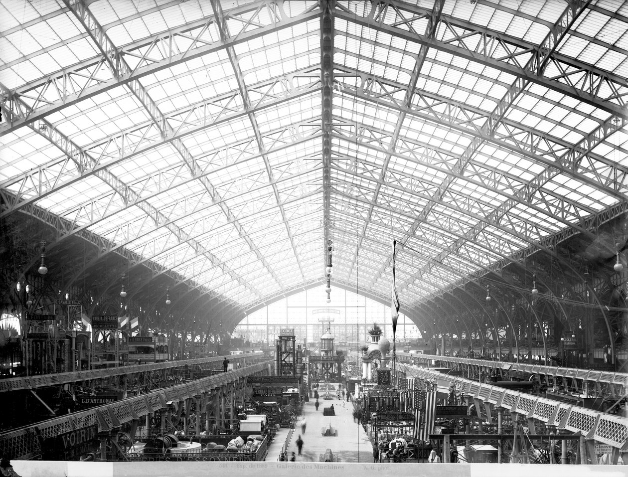 Maskinhallen, Verdensudstillingen, Paris, 1889 af Adolphe Giraudon