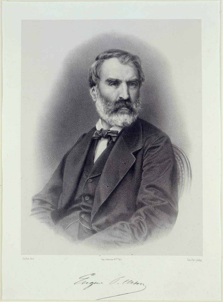 Portræt af forfatteren Eugène Pelletan 1813-1884. af Adolphe Guillon
