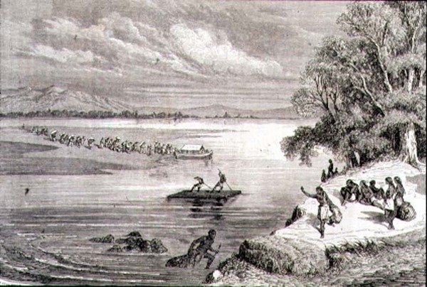Krydser Colorado-floden i 1860
