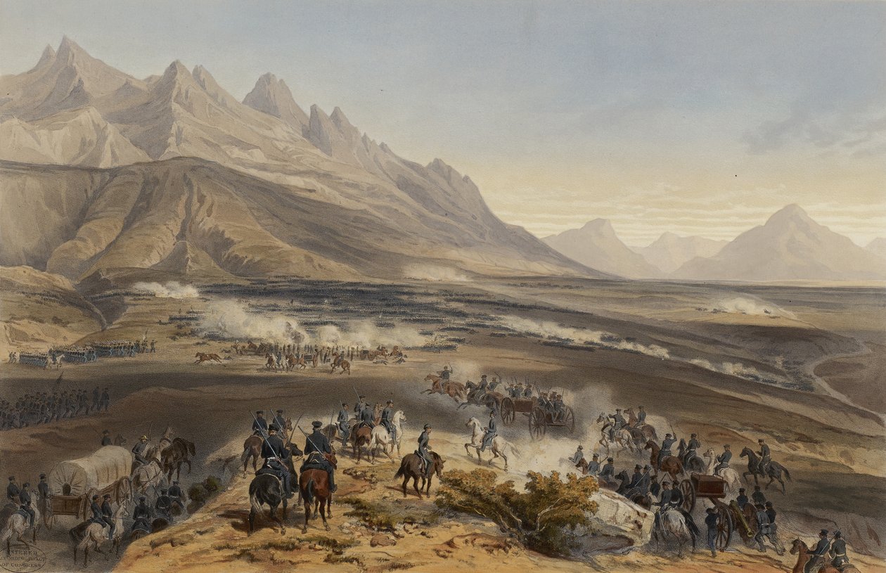 Slaget ved Buena Vista af Adolphe Jean Baptiste Bayot