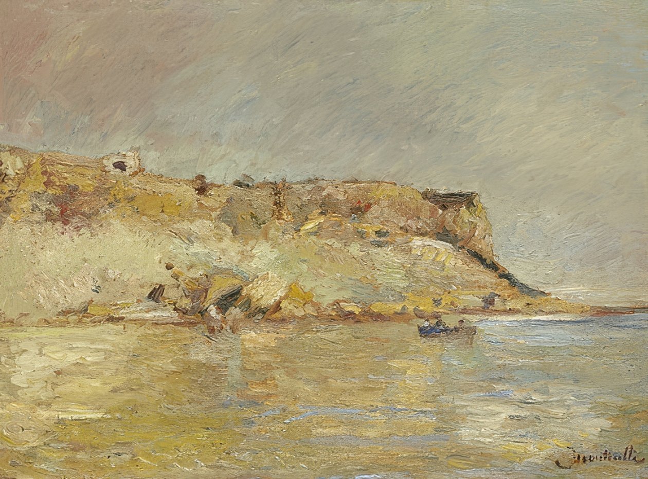 Klippekyst. 1870-80 af Adolphe Joseph Thomas Monticelli