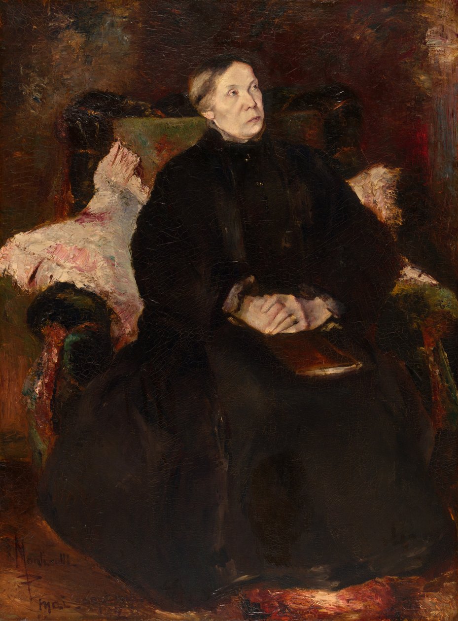 Portræt af en dame af Adolphe Joseph Thomas Monticelli