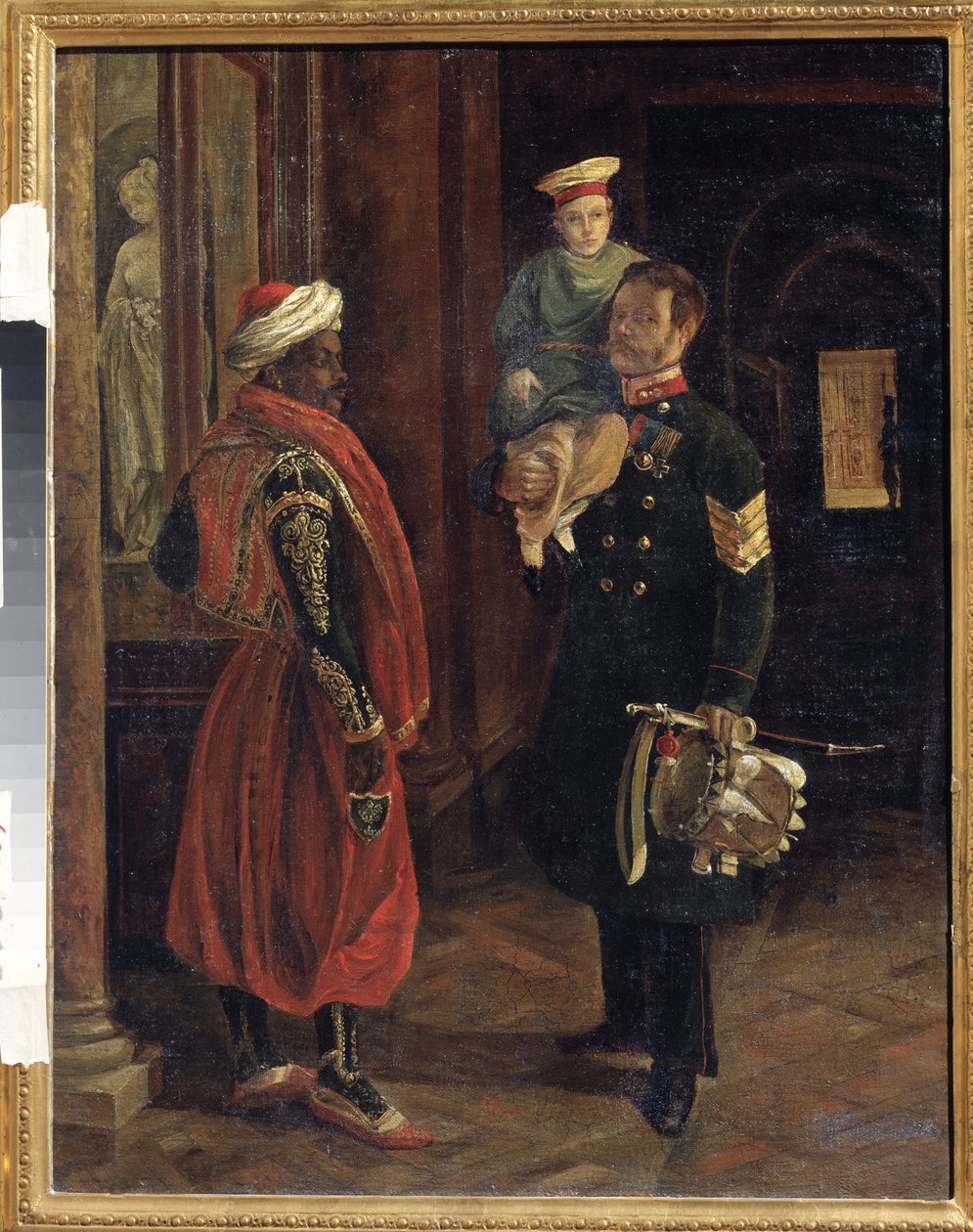 En Scene ved Retten. Maleri af Adolphe Ladurner (1798-1856), olie på lærred, ca. 1840. Fransk kunst fra 1800-tallet. Statens Borodino krigs- og historiemuseum, Moskva. af Adolphe Ladurner