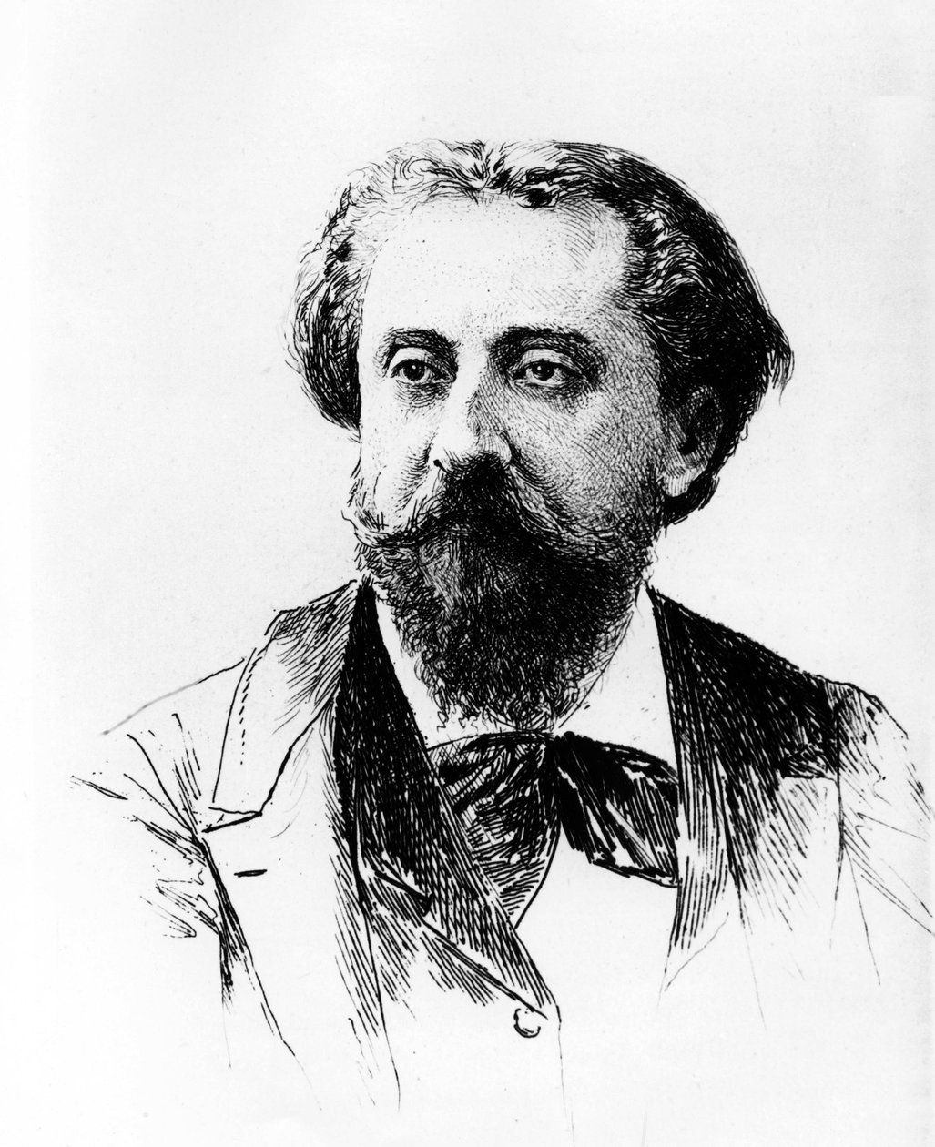 Catulle Mendes af Adolphe Lalauze