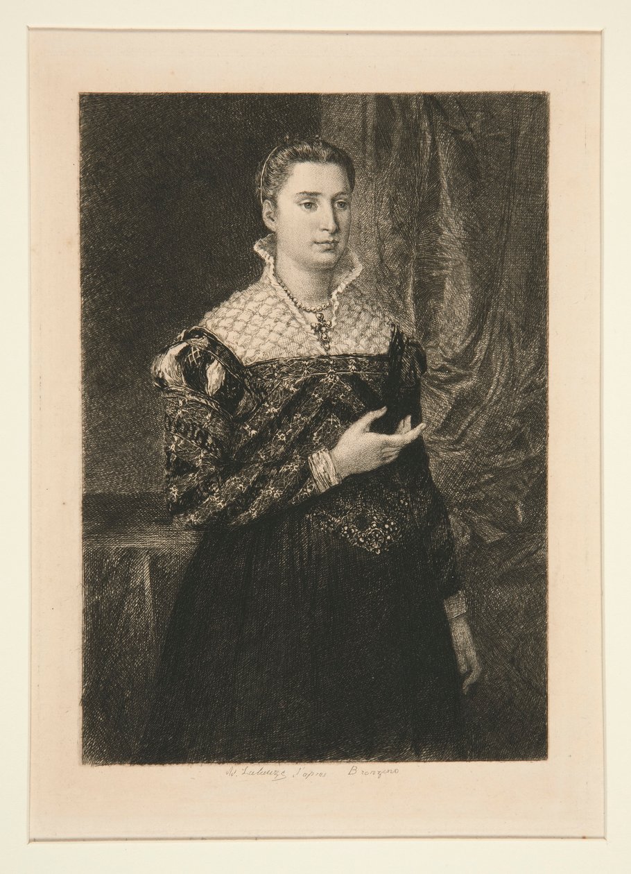 Portræt af en Dame af Adolphe Lalauze