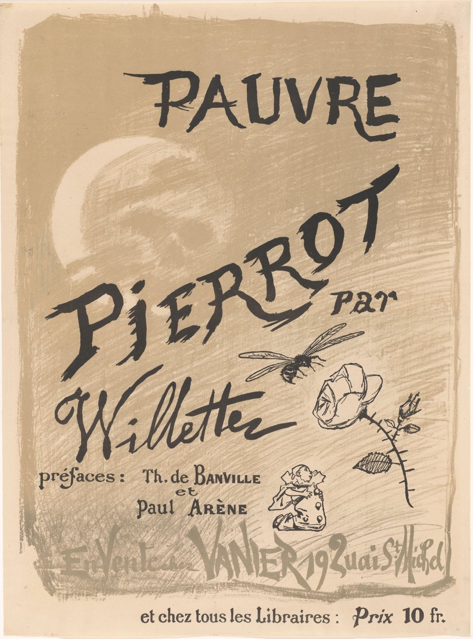 Plakat for Pauvre Pierrot af Adolphe Léon Willette af Adolphe Leon Willette