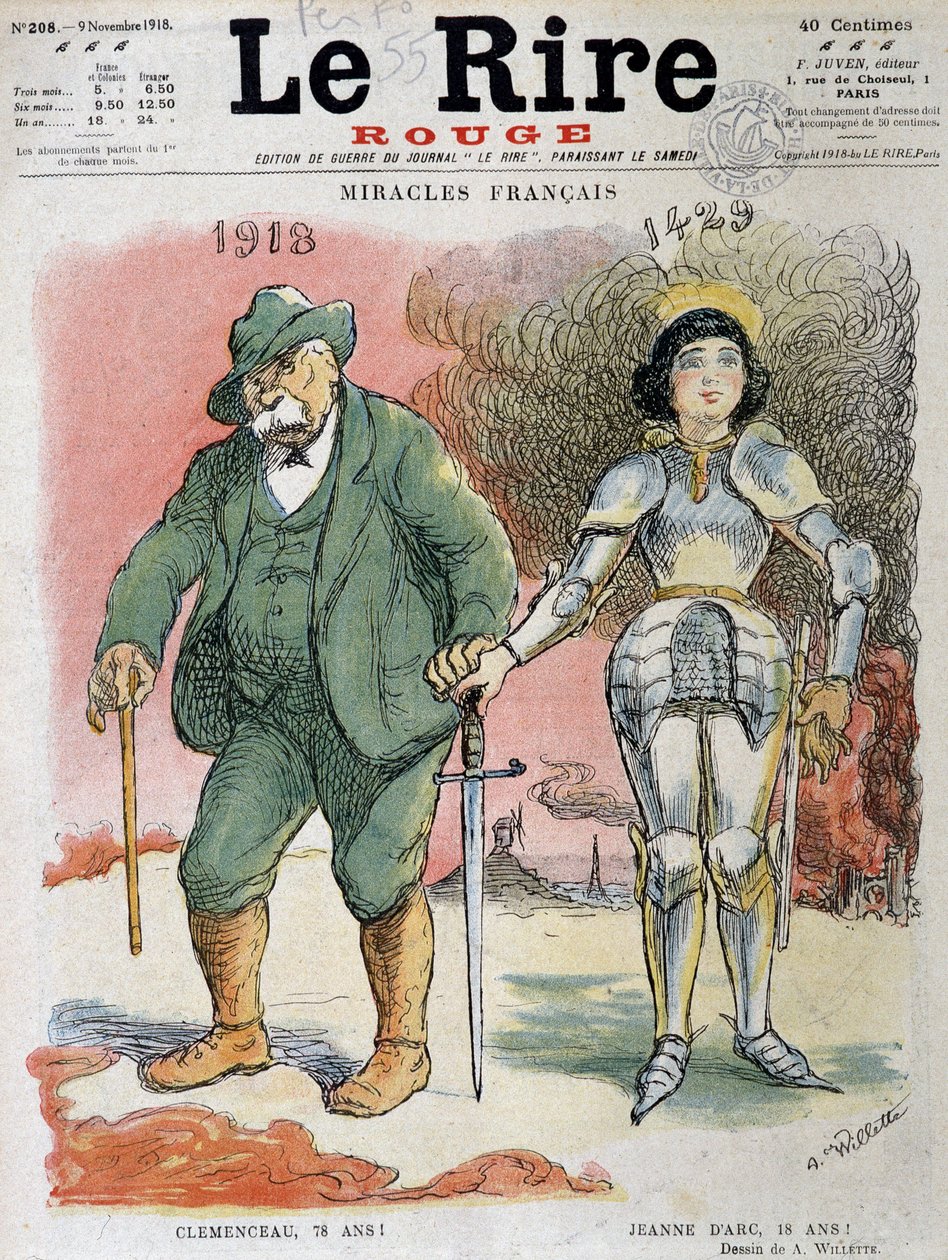 Første Verdenskrig (1914-1918): Franske mirakler, Georges Clemenceau (1841-1929), i 1918, faderen til Victory var 78 år gammel og Jeanne D