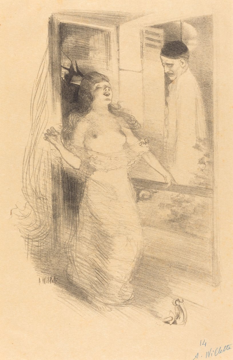 Hængende klovn (Pierrôt pendu) af Adolphe Leon Willette
