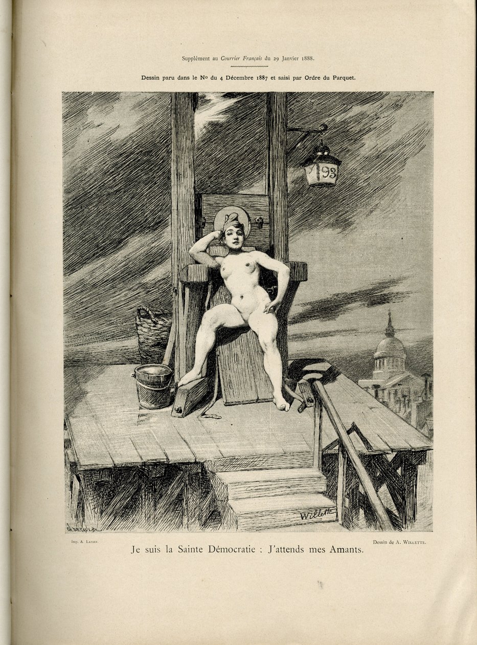 Illustration af Adolphe dit Willette (1857-1926) i Le Courrier francais, nr. 4 af Adolphe Leon Willette