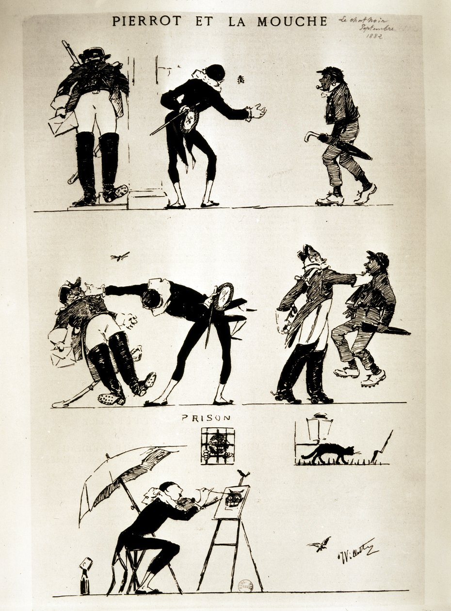 Pjerrot og La Mouche af Adolphe Leon Willette