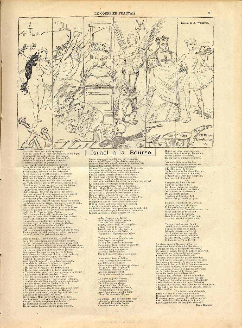 The Courier francais, Satirique en B & B af Adolphe Leon Willette