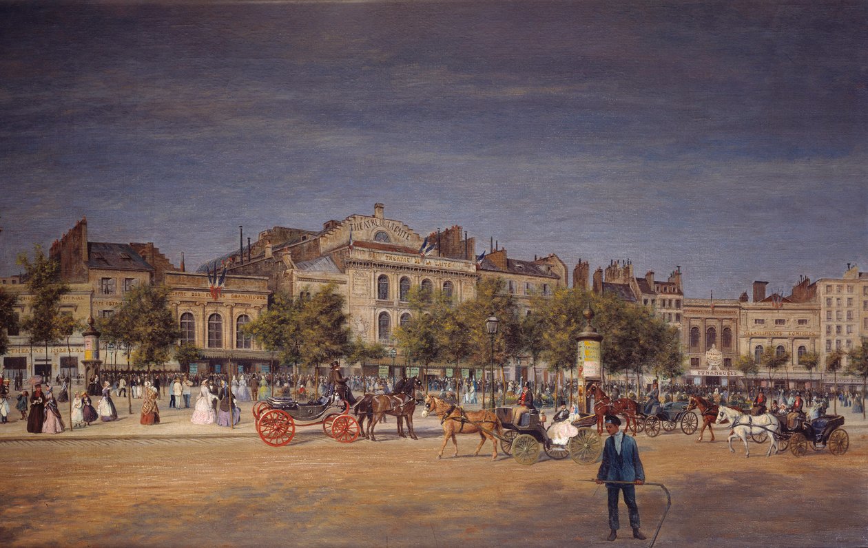 Generelt billede af teatrene på tempelboulevarden før gennemboringen af Prince Eugene Boulevard, detalje af L